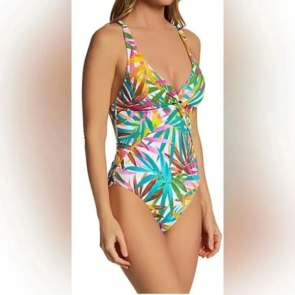 Bleu Rod Beattie Fantasy Island X-Back Mio One Piece Swimsuit Size 8 - Picture 2 of 10